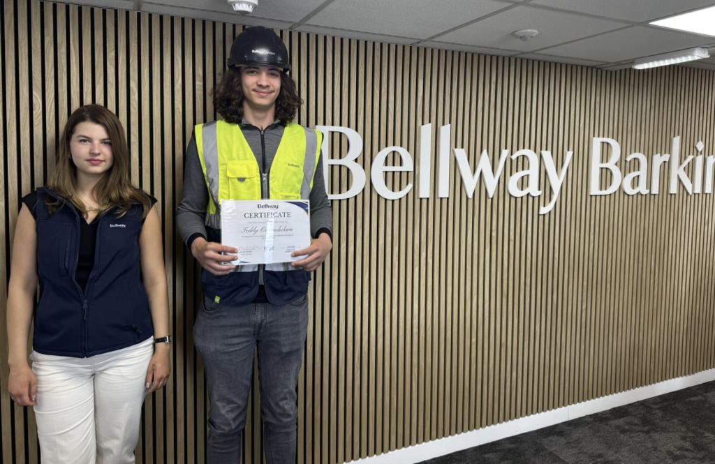 Teddy after completing his six-month internship.